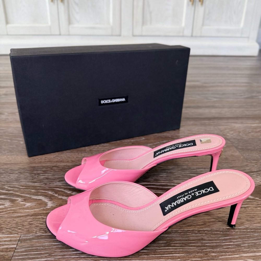 Dolce & Gabbana Vibrant Pink Mules - Picture 3 of 10